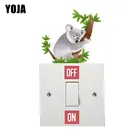 Креативный переключатель YOJA Koala из дикой природы, Настенная Наклейка для комнаты, спальни, декоративный высококачественный 8SS0878