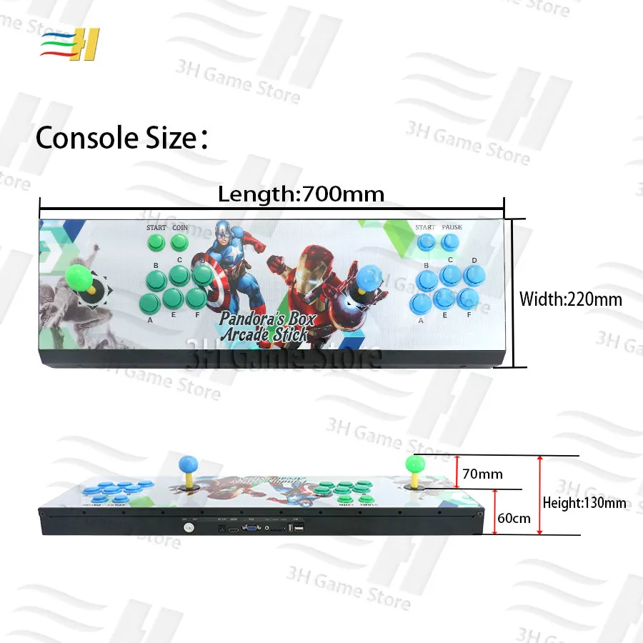 Pandora box 9d 2500 В 1 аркадная игровая консоль HDMI VGA выход full HD Поддержка 3d tekken игры usb можно подключить геймпад 3P 4P игры