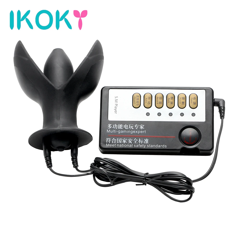 IKOKY Opening Butt Plug Adult Games Anal Expander Dilator Electric Shock Prostate Massage Sex Toys for Women Vibrator | Красота и