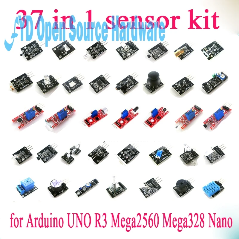 Комплект модуля датчика 37 в 1 для UNO R3 Mega2560 Mega328 Nano|kit kits|uno r3kit modul |