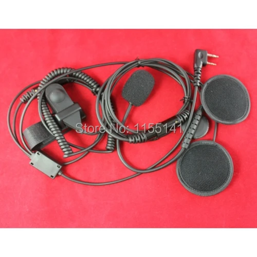 

2-PCS New 2014 Open Motorcycle Helmet Headset Earpiece for Ken-wood Baofeng Puxing Wouxun Ham Radio With Free Shipping