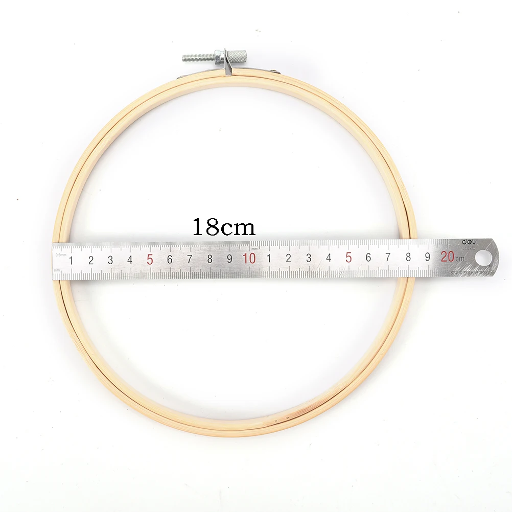 18cm 10-40 см набор рамок для вышивания обручей бамбуковые деревянные кольца для вышивания крестиком для рукоделия инструменты для рукоделия - Цвет: 18cm
