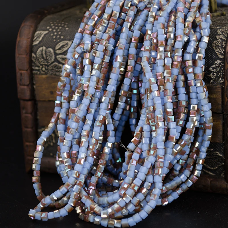 Качество 5A! Бусины стеклянные Круглые граненые, 3 мм, 95 шт./лот