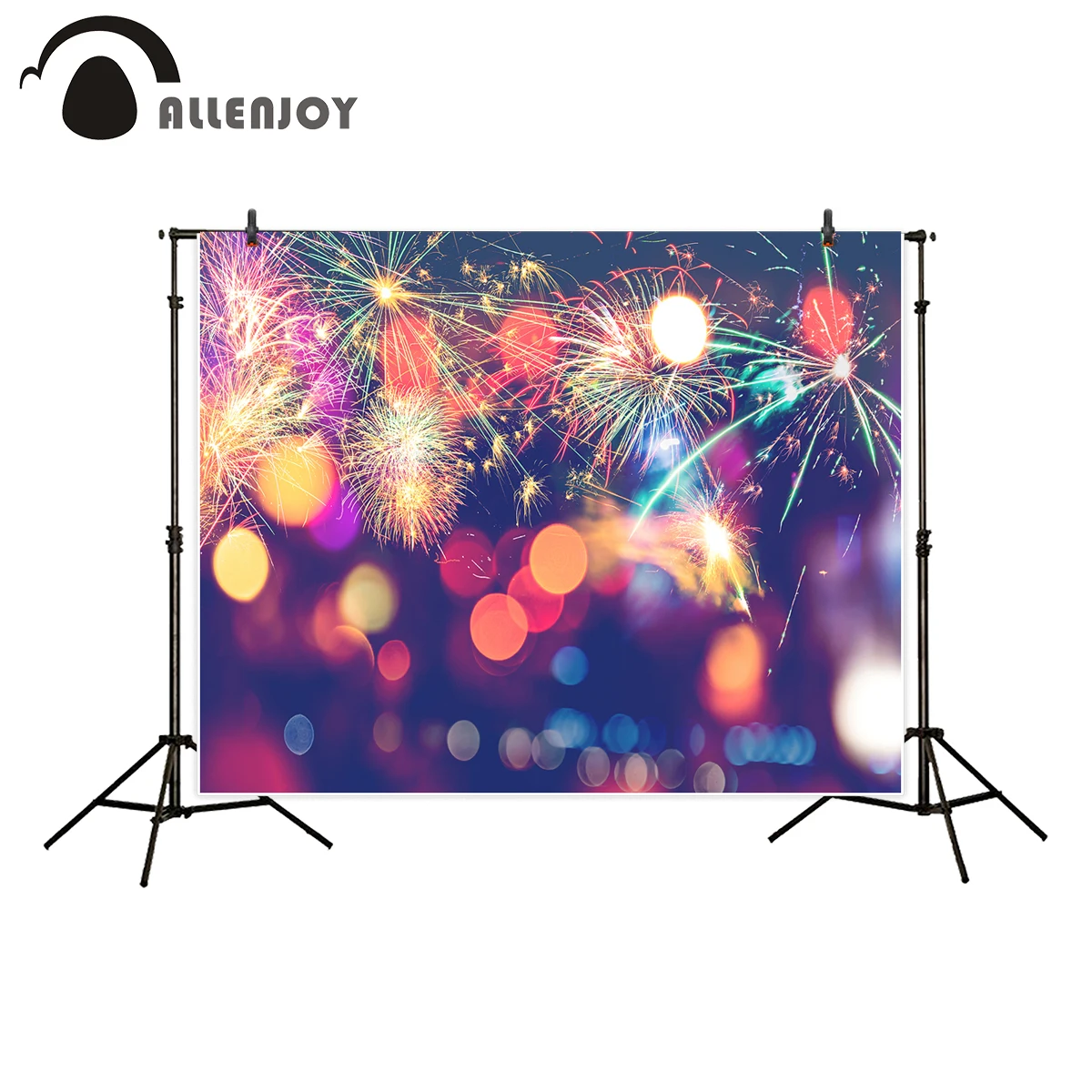 

Allenjoy фон для фотосъемки праздничный новый год фейерверк боке Блестящий Фон для фотостудии новый дизайн для фотосъемки