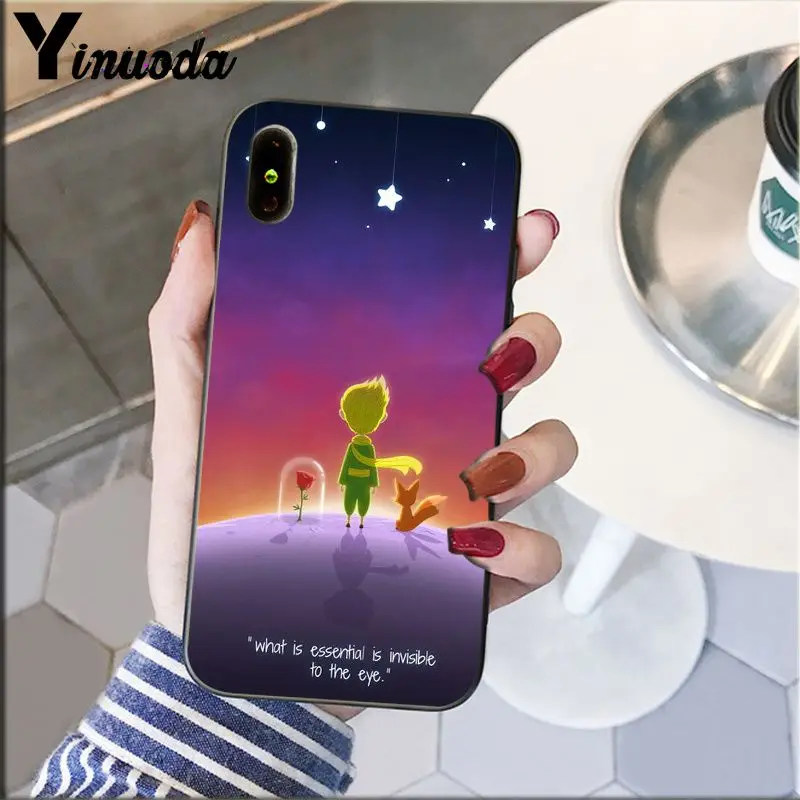 Yinuoda Милый Маленький принц лиса слон Роза узор сотовый Чехол для телефона для Apple iPhone 8 7 6 6S Plus X XS MAX 5 5S SE XR крышка