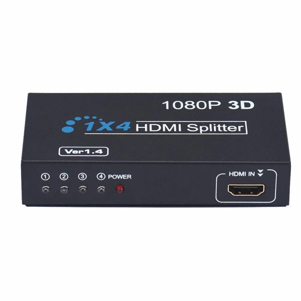 4K HDMI совместимый сплиттер 1X4 HD 1080P 3D UHD Дубликатор переключатель усилителя hdim 1x4