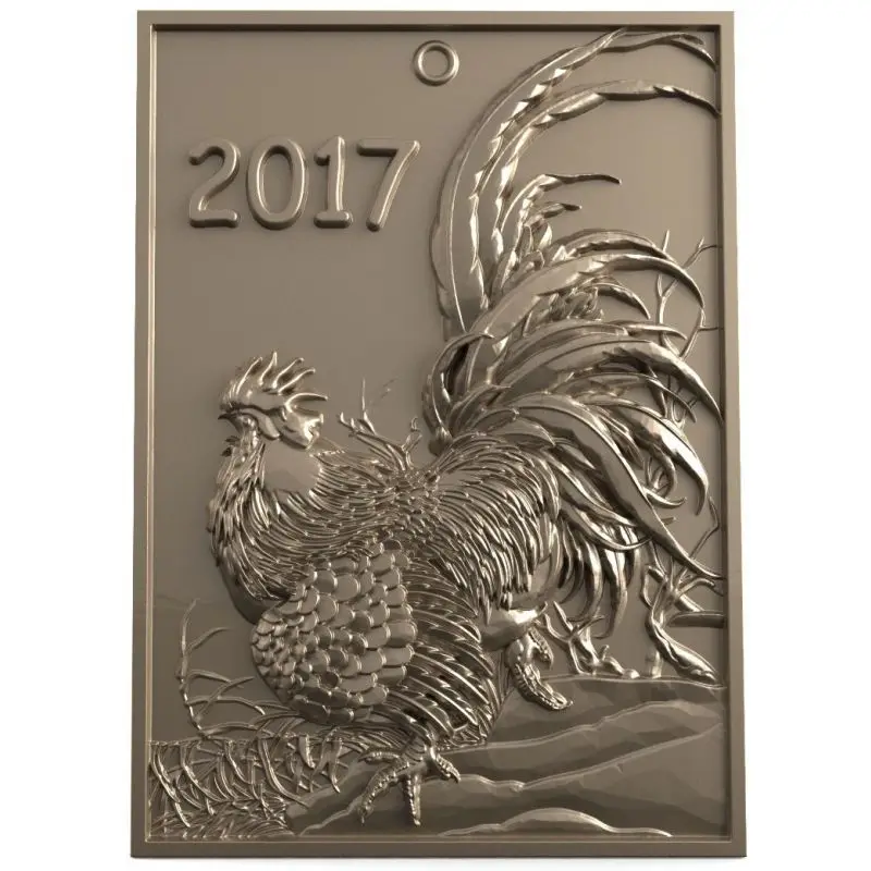 2017 _ рельефная 3d модель петух для ЧПУ STL формат рельеф artcam vectric aspire|stl relief|3d model stlmodel