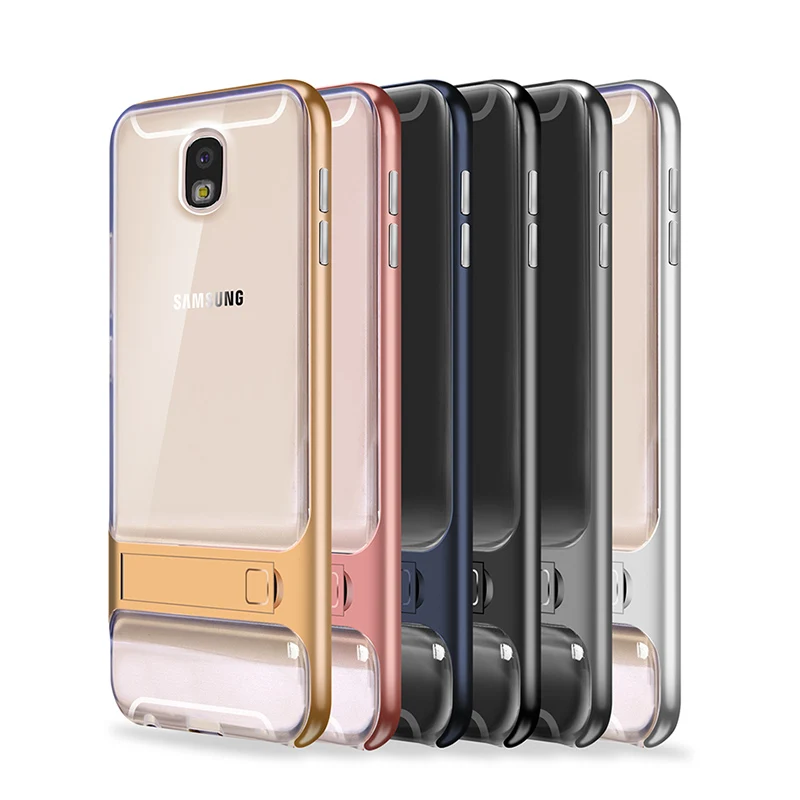 Жесткий PC Рамка TPU чехол для samsung J7 Pro J730 J7 S8 плюс крышка гибридный TPU+ PC Стенд держатель обложки для samsung J5 J7