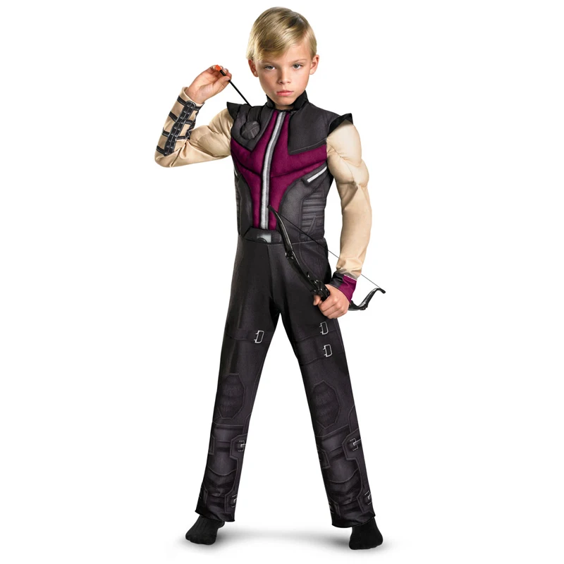 Новый список дети Hawkeye Мышцы костюм мальчиков Disfraces Infantiles Супергерои Хэллоуин