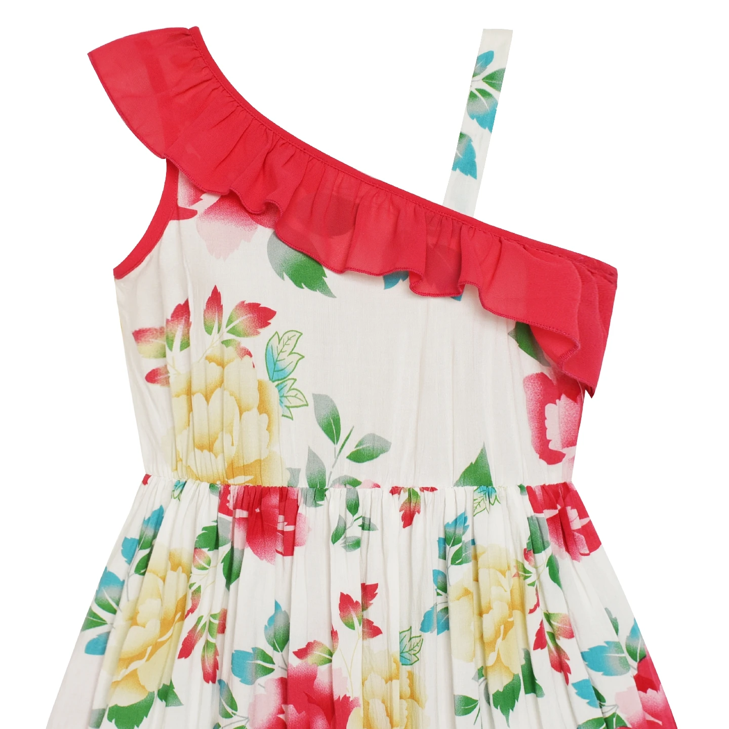 Sunny Fashion платья для девочек платье Цветок Девушка Платье Цветочный Одно плечо