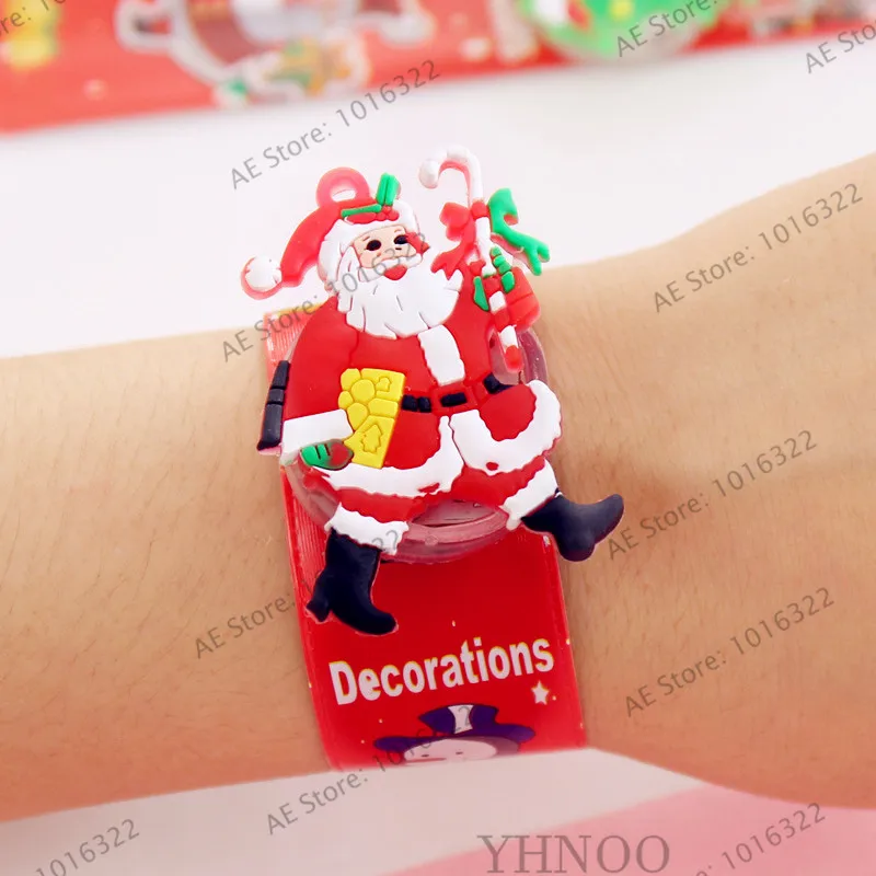 

1pcs/bag Christmas ring pops Snowman Santa Ring Pops Ring Wrist Bracelet Kids Children Christmas Party Gift Christmas Decor