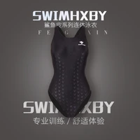 hxby one piece sharkskin triangle competition training swimsuit quick dry competitive swim suits racing girls