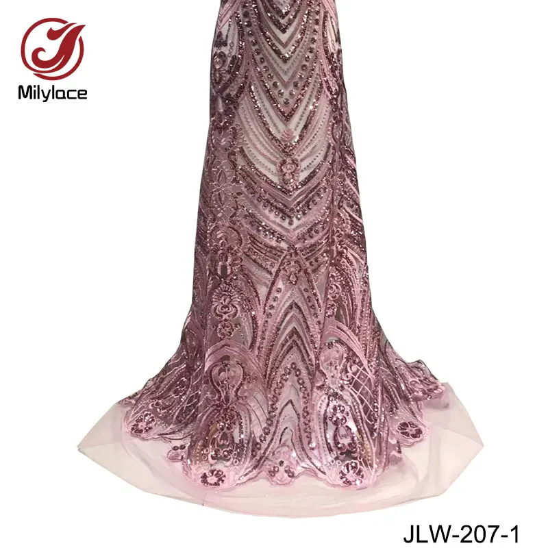 Sequins lace fabric african tulle high quality french net nigerian shiny ankara for party JLW-207 | Дом и сад