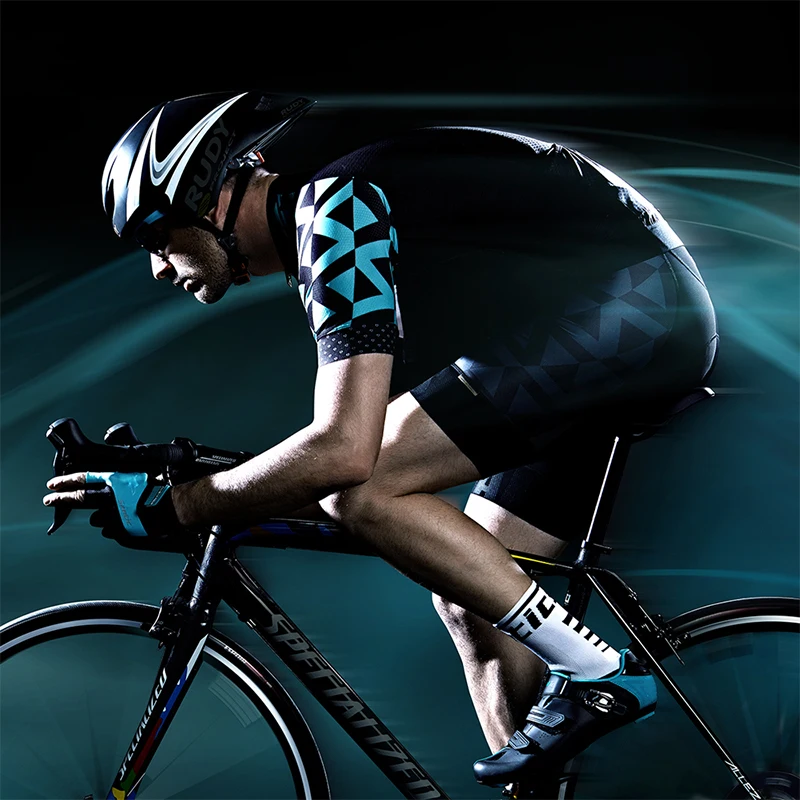 Мужской комплект велосипедной одежды Santic M7C02119 дышащий для велоспорта с