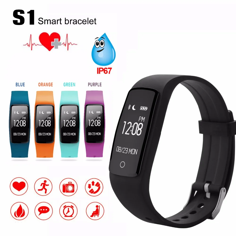 Браслет Cawono Smart S1 Bluetooth 4.0 IP67 Водонепроницаемый браслет со шагомер умный смарт Heart