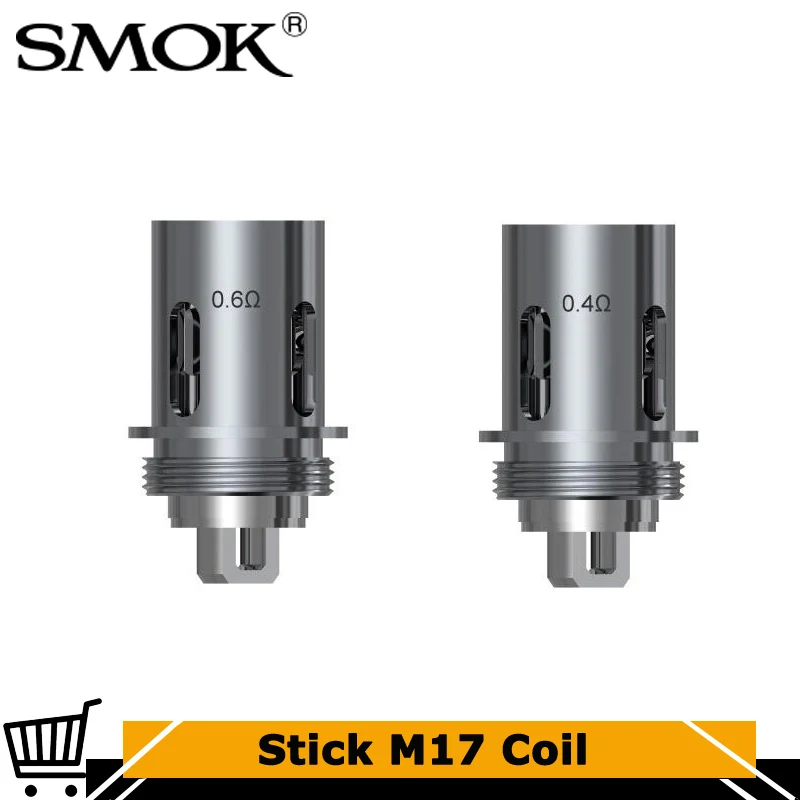 5 шт./лот оригинальный Smok Stick M17 сменная деталь двойная катушка Core 0.4ohm 0.6ohm