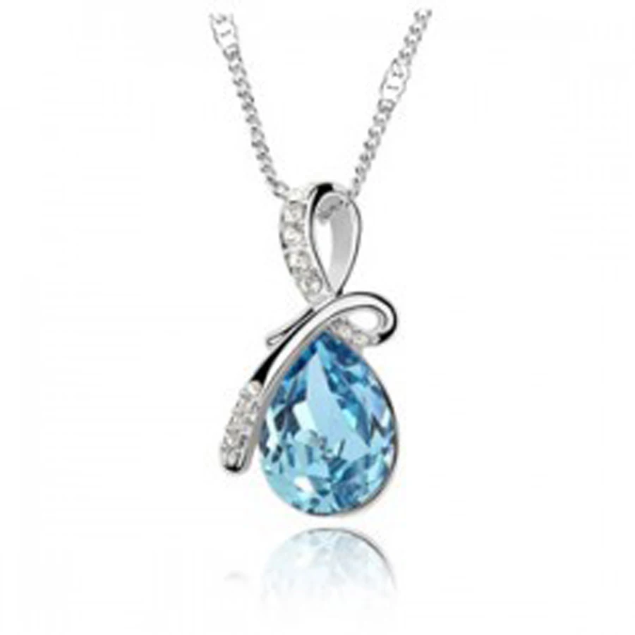 Подвеска из австрийского хрусталя в виде тропической звезды Посеребренная