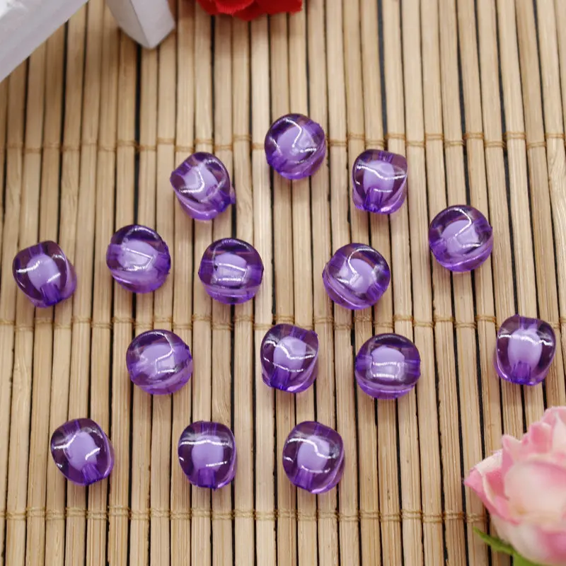 Light purple 108 шт./10 мм/15 Цвета высокое качество квадратный Акриловые Свободные Spacer Бусины для изготовления ювелирных изделий, DIY Бусины для детей - Цвет: Light purple