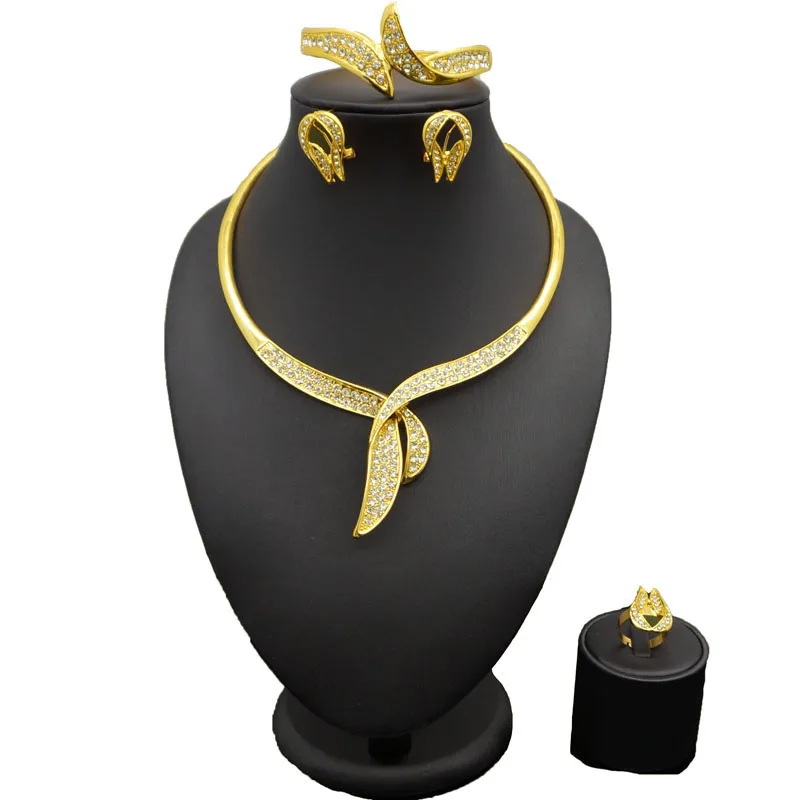 

big size jewelry sets african women necklace gold jewelry sets bangle and earrings