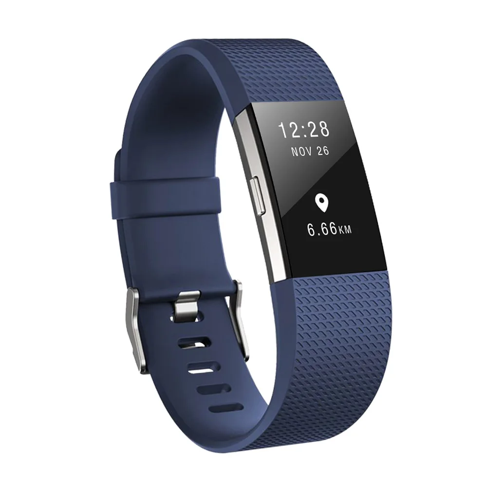 Blue-A Honecumi мягкий браслет для Smart Charge 2 Смарт аксессуар наручный ремешок на замену ремешок для Fitbit Charge2 Band - Цвет: Blue-A