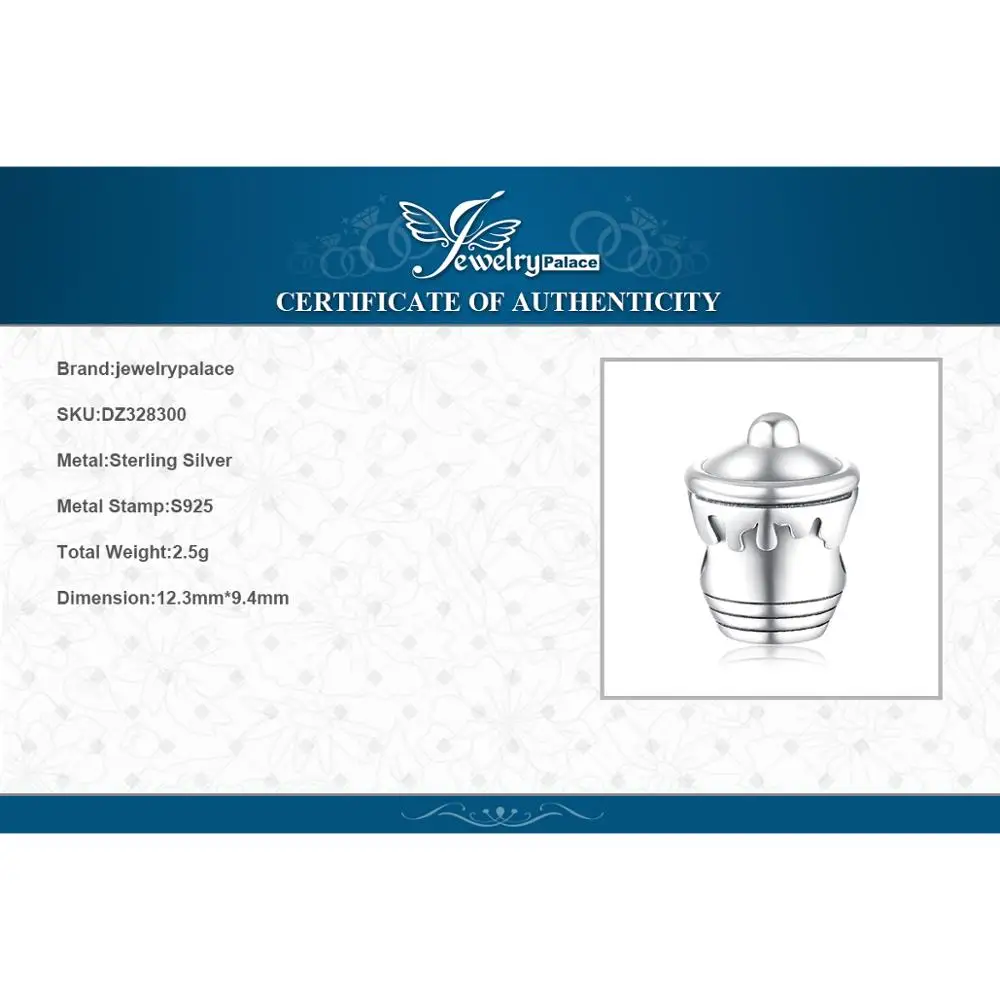 JewelryPalace серебряные бусины 925 пробы Подвески подходят браслеты цветок Снеговик