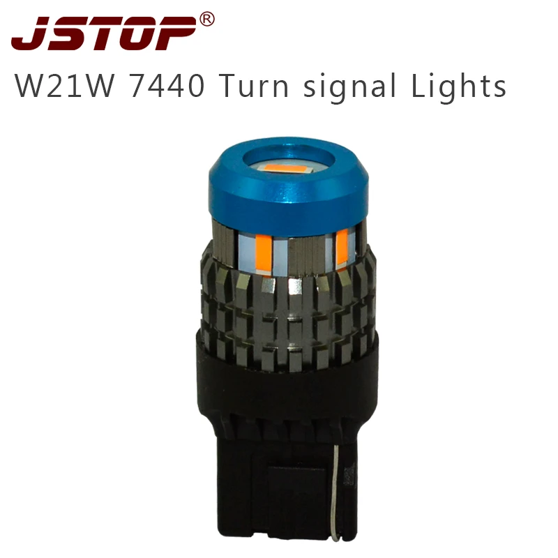 JSTOP светодиодный поворотник W21yW 12V/24V 7440 100% без ошибки спереди или сзади указатель