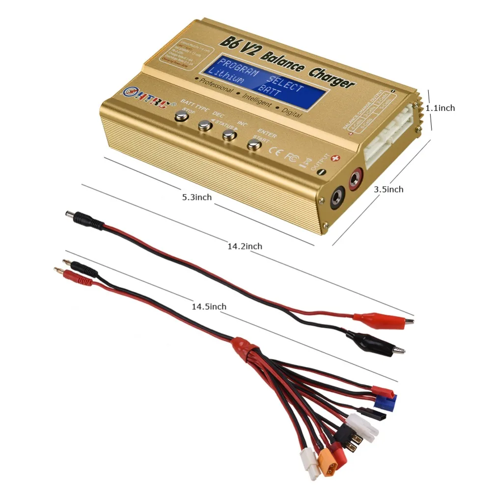 HTRC B6 V2 80 Вт Зарядное устройство для литий полимерных аккумуляторов + набор