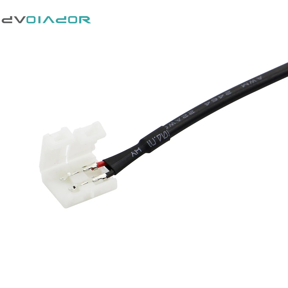 Dvolador 5 шт. DC розетка Solderless 2Pin 8 мм проводник Светодиодные ленты Разъем для быстрого