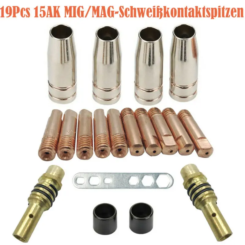 19 наконечник шт. набор износостойкие комплект газовая плита типа для сварки MIG/MAG