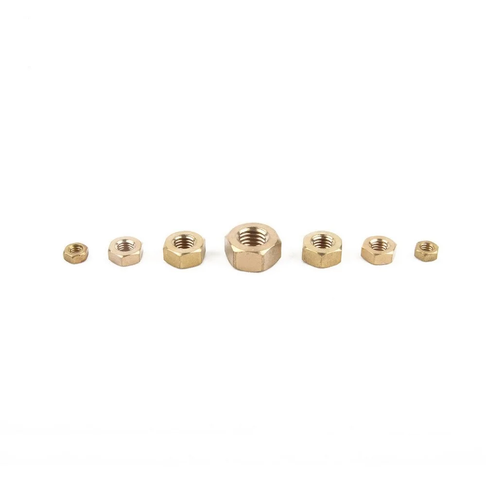 50 шт. DIN934 M1.6 M2 M2.5 M3 M4 M5 M6 M8 M10 H62 медные шестигранные гайки HW048|brass hex nut|hex nuthexagonal nut |