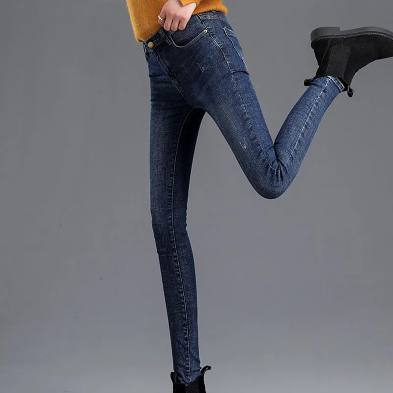 Женские джинсы, весна-лето 2019, новые хлопковые Стрейчевые брюки с высокой талией, модные сексуальные Брюки Nine, тренд B29 от AliExpress WW