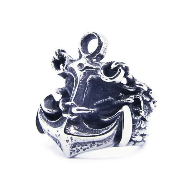 2017 Big Anchor Ring 316L Stainless Steel Women Mens Fashion Punk Style Navy Ship | Rings