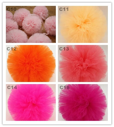 20 см белый розовый тюль помпоны вечерние свадебные украшения Тюль pom baby shower