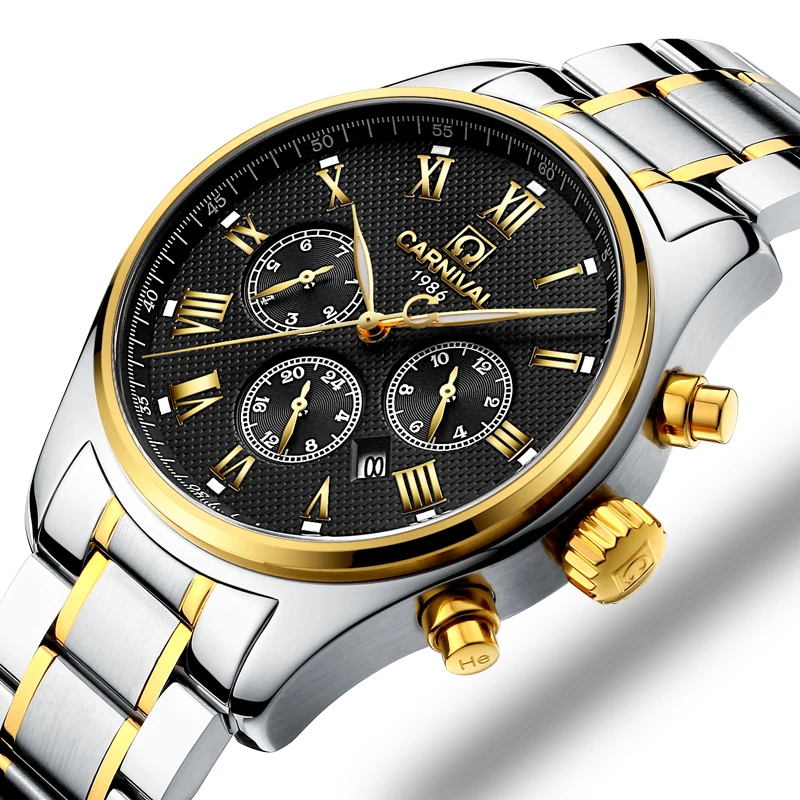 

Switzerland Carnival Brand Luxury Men Watches Japan MIYOTA Automatic Movement Watch Men Multi-function hombre relogio C8689G-4