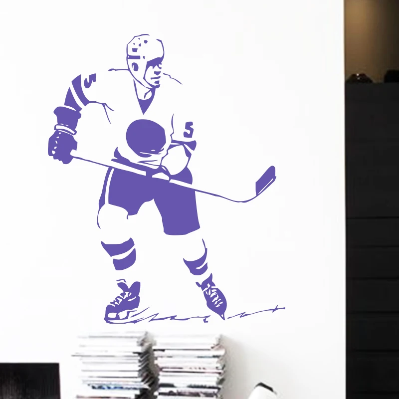 Art new design home decoration ice hockey Vinyl wall sticker Cheap Removable puck sports house decor decals in bedroom shop | Дом и сад