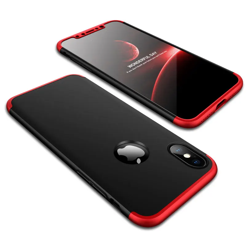 10 шт. GKK чехол для iPhone X XS MAX 360 полная защита противоударный 3 в 1 жесткий