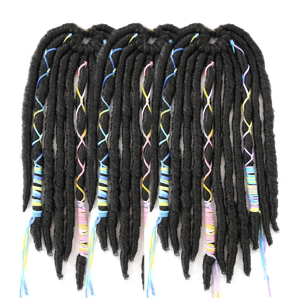 X-TRESS Синтетические Искусственные Locs 12 прядей мягкие крючком косы волосы для наращивания натуральный черный цвет 12 дюйм плетение волос дреды