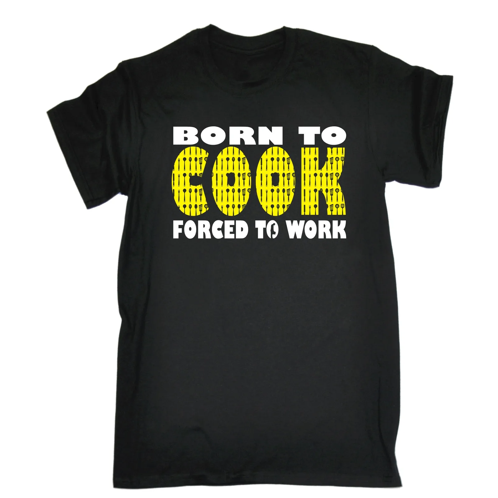 Born To Кук футболка с надписью &quotForced Work&quot шеф повар одежда для мамы папы дочери или