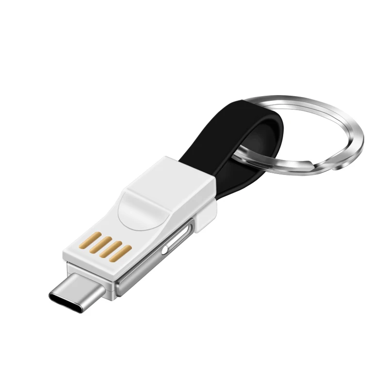 Oppselve Магнитный Micro USB кабель для iPhone samsung type-c Быстрая зарядка Брелок Зарядное устройство адаптер usb type C кабель для мобильного телефона - Цвет: Black