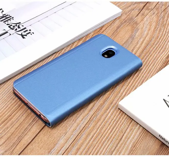 GalaxyJ7 2017 J7 Pro Case Smart View Mirror For Samsung Galaxy J3 J5 (2017) Stand Flip Cover funda |