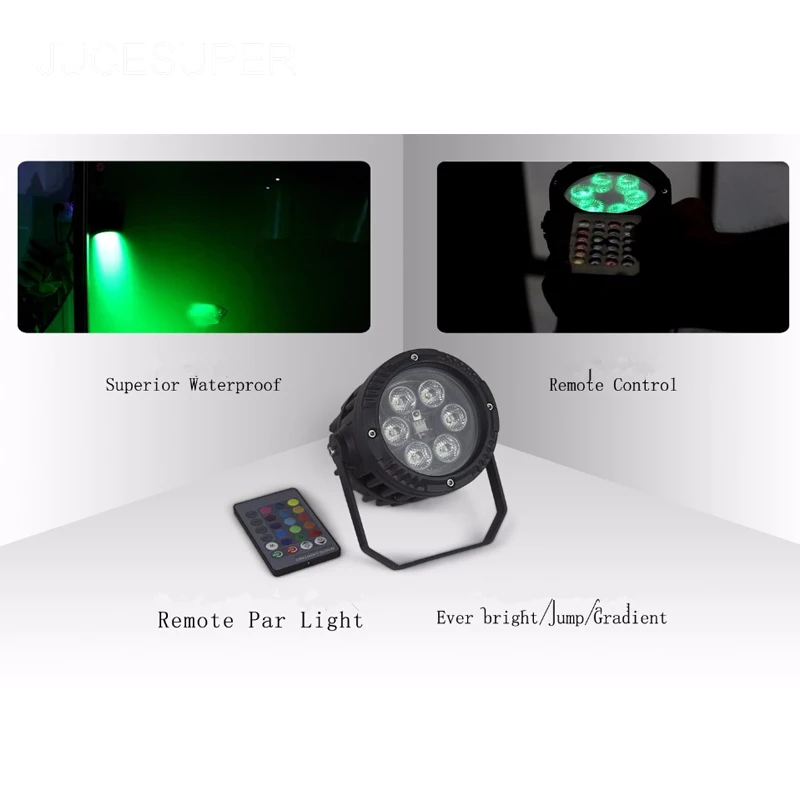 2 шт./лот LED Par Light с 6 шт. лампами бусинами 3 Вт RGB пульт дистанционного управления