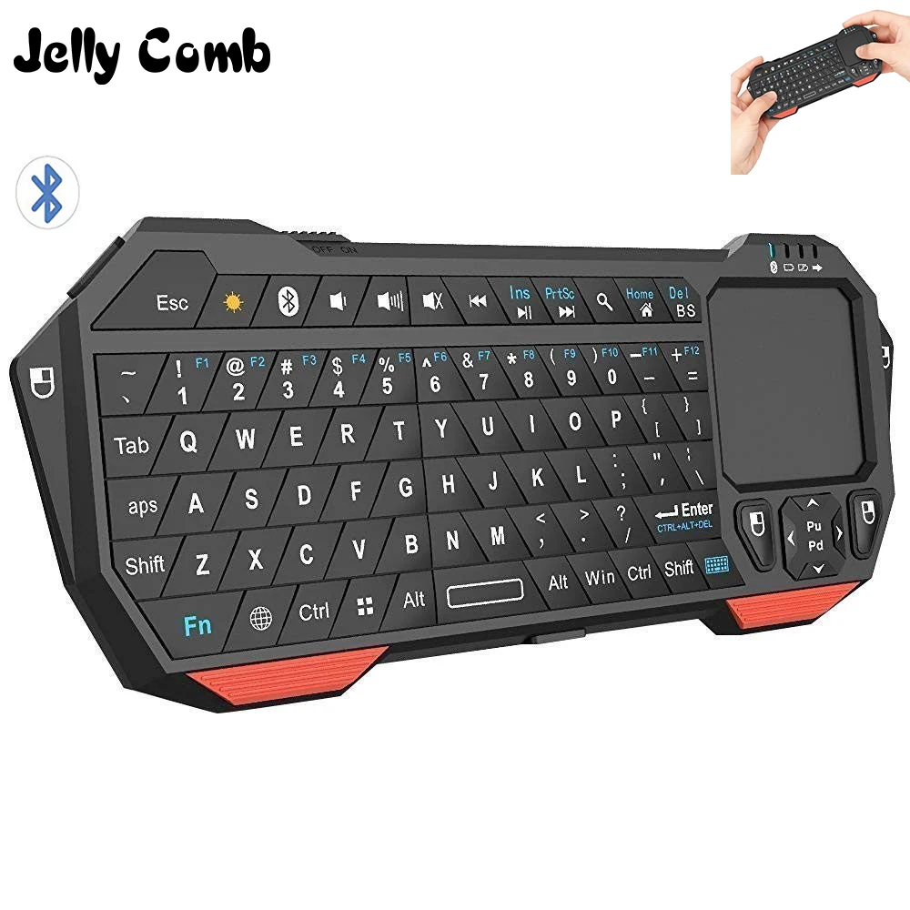 

Jelly Comb Wireless 3.0 Bluetooth Keyboard with Touchpad for Smart TV Laptop Support IOS Window Android System Portable Keyboard