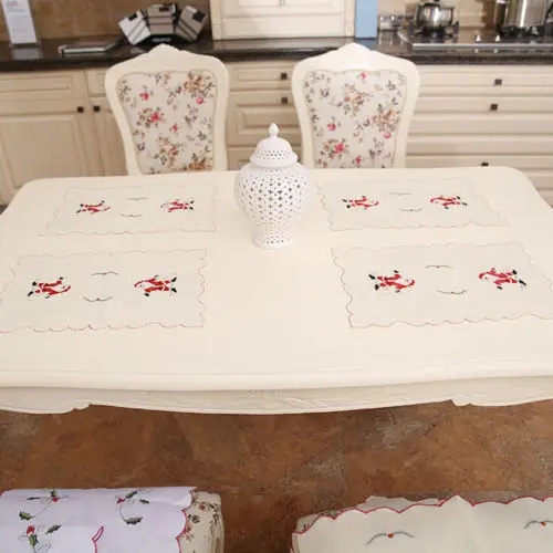 Рождественская настольная тарелка миска для еды украшение коврики