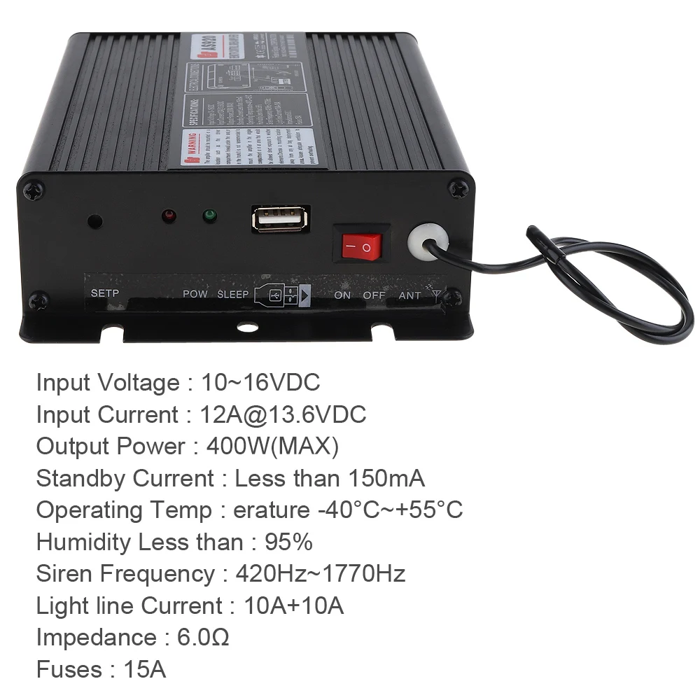 12 V 400 W 18 тон громкий автомобильный Предупреждение полицейская сигнализация сирена рупор громкоговоритель с микрофоном Системы& Беспроводной дистанционного Управление