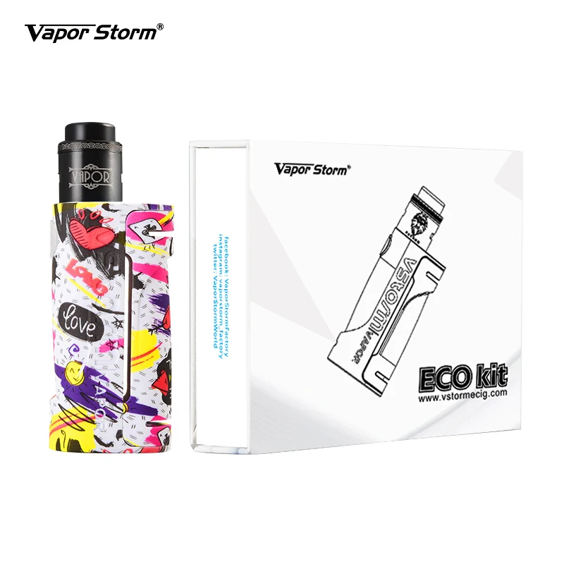 Электронная сигарета Vapor Storm kit ECO Bypass Mod Max 90 Вт 510 Lion RDA 24 мм DIY 3 этапа управления