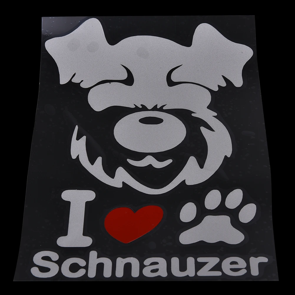1 шт. черно белая Автомобильная наклейка s Pet Schnauzer с милым рисунком животных