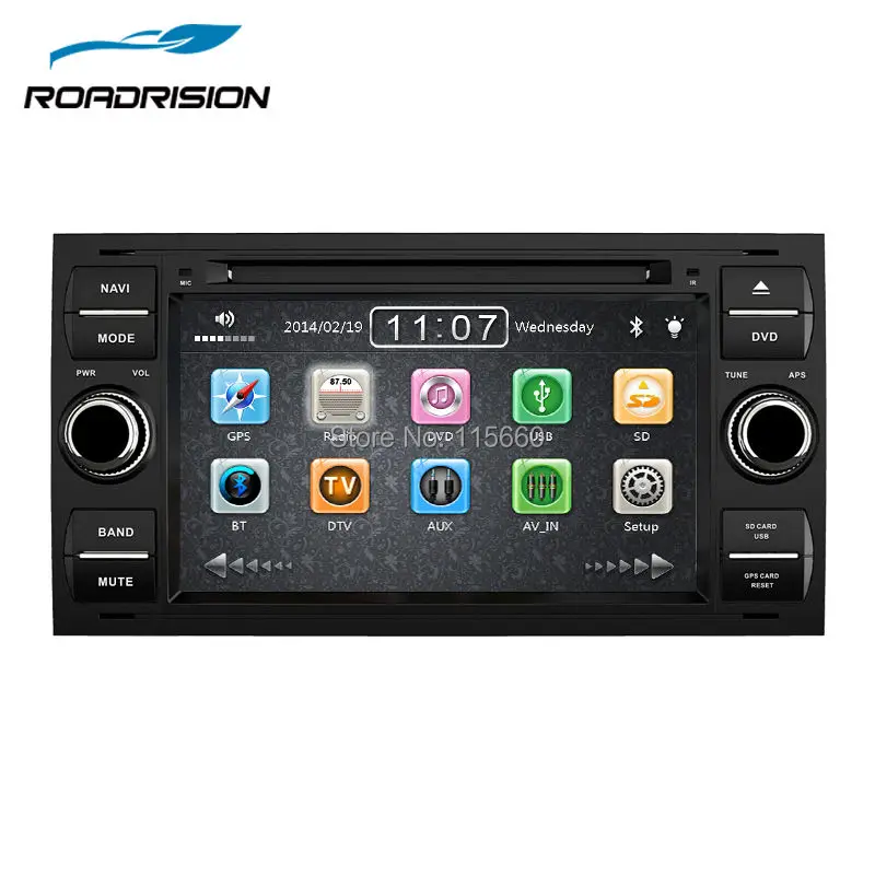 Головное устройство RoadRision 2Din Indash стерео Автомагнитола с DVD GPS навигацией для Ford