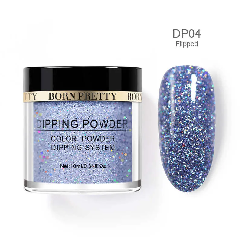 BP-DP04 Born pretty, хамелеон Dip Nai порошок Сияющий голографический блеск зеркало погружение системы градиент французский натуральный сухой маникюр - Цвет: BP-DP04