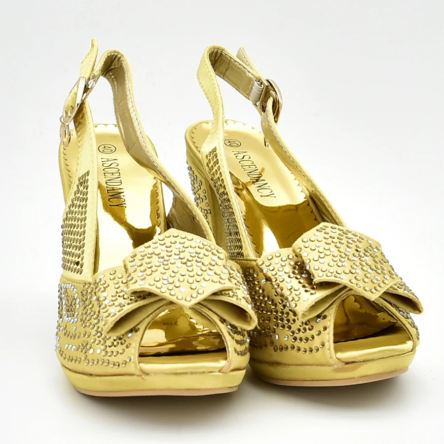 New Shoe and Bag for Nigeria Party Italian Shoes Bags To Match with Set Decorated Rhinestone Summer Pumps | Обувь