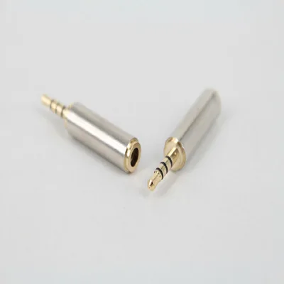 

High Quality 1pc Gold 2.5 mm Male to 3.5 mm Female audio Stereo Adapter Plug Converter Headphone jack